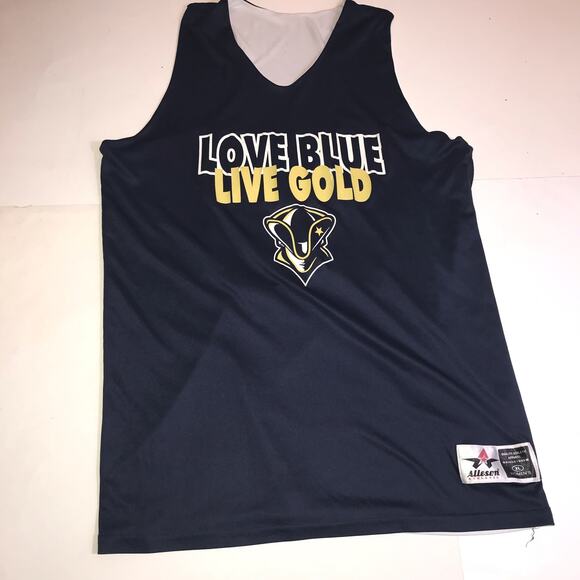 ALLESON ATHLETIC Tank Top Women's XL Blue & Gold - Picture 1 of 5